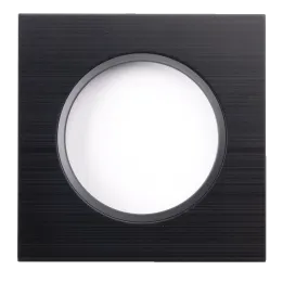 Plaque Simple Noir Brossé Cercle Anthracite EPURE
