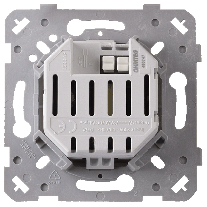 Prise Chargeur Mixte Usb / Usb-C Blanc EPURE