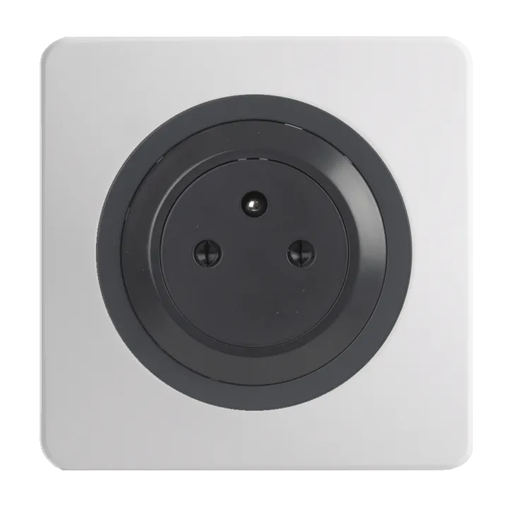 OHMTEC Epure Prise 2P+T 16A Affleurante Gris Anthracite 