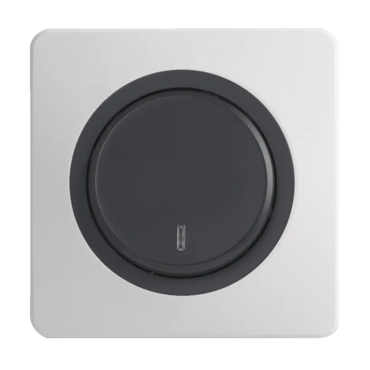 OHMTEC Epure Interrupteur Va et vient à voyant Anthracite 