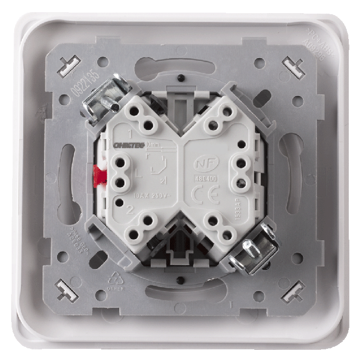 OHMTEC Epure Interrupteur va et vient complet anthracite 