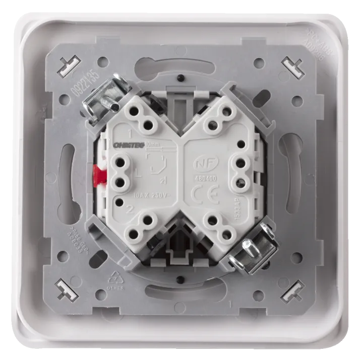 OHMTEC Epure Interrupteur va et vient complet anthracite 