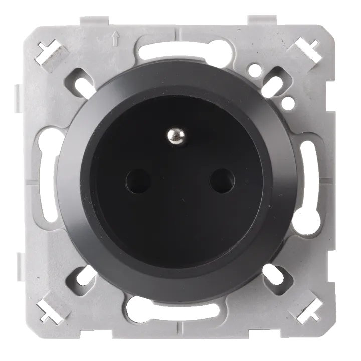 Prise 2P+T Auto Gris Anthracite EPURE