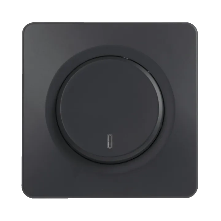 OHMTEC Epure Interrupteur Va et vient à voyant Anthracite 