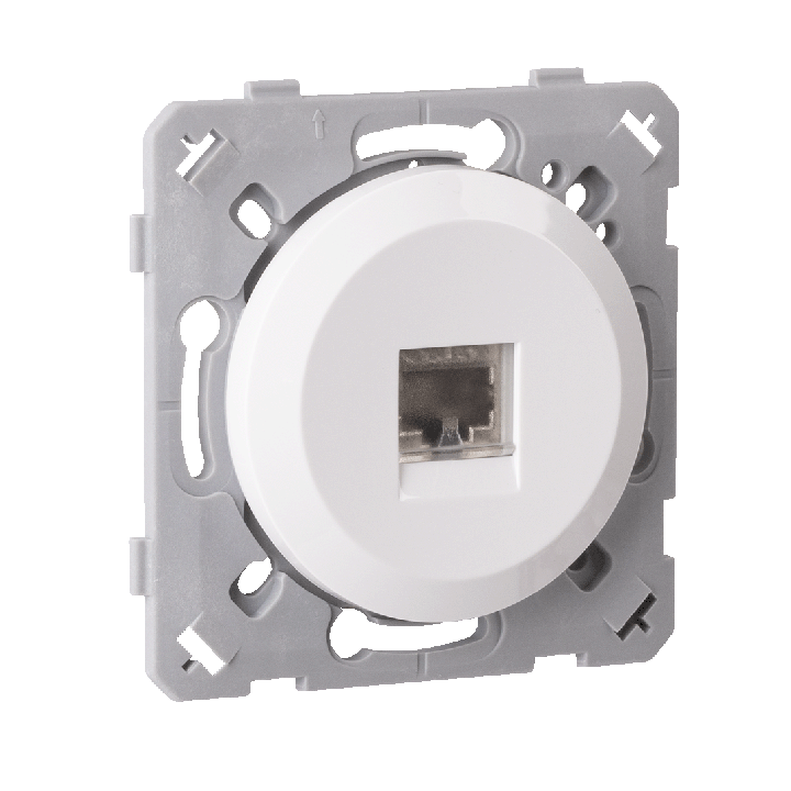 Prise Rj45 Cat6 Blanc EPURE