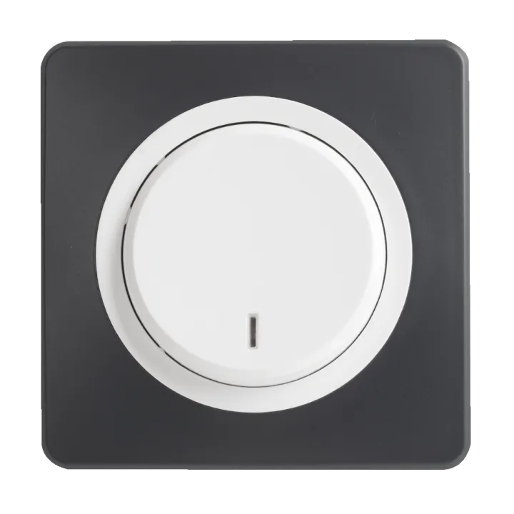 OHMTEC Epure Interrupteur Va et vient A à voyant Blanc 