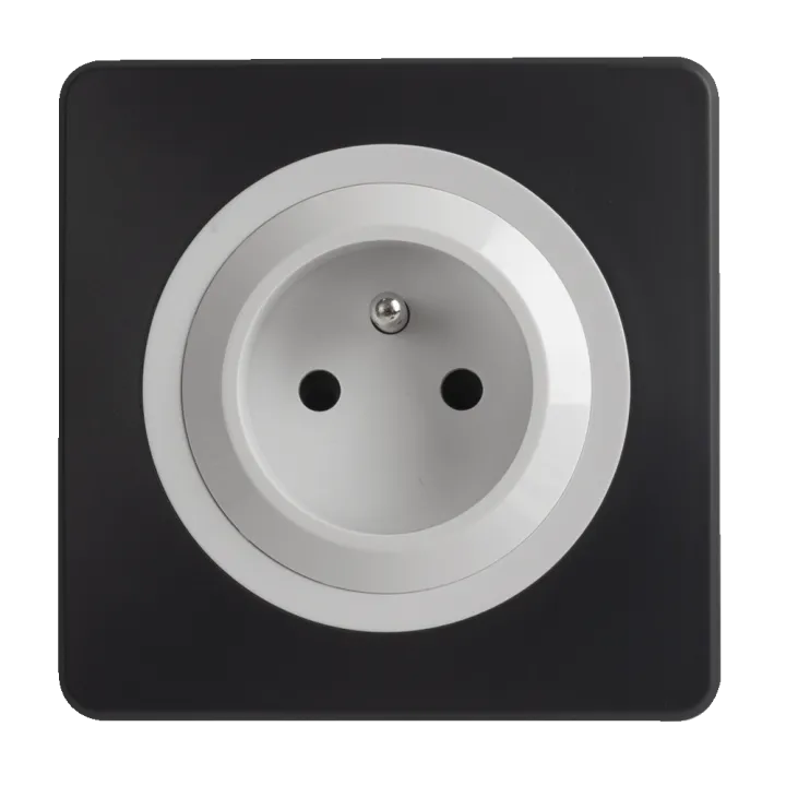 OHMTEC Epure Prise 2 Poles Blanc 