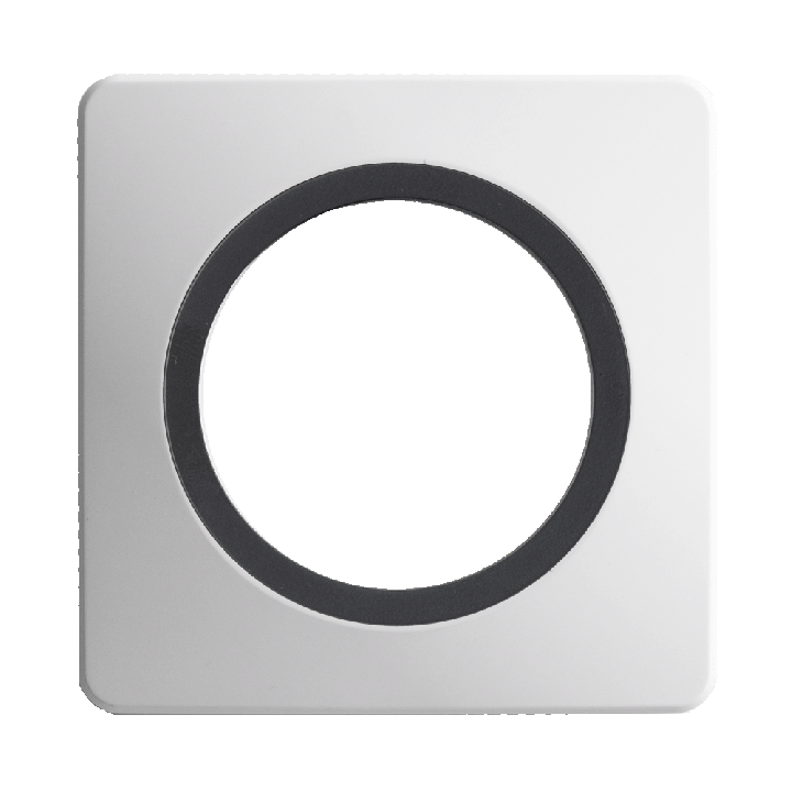 Plaque Simple Blanc Insert Anthracite Mat EPURE
