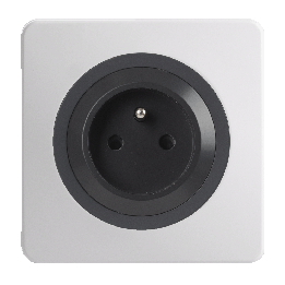 OHMTEC Epure Prise 2P+T Auto Gris Anthracite 