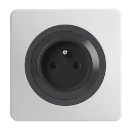 OHMTEC Epure Prise 2P+T Auto Gris Anthracite 