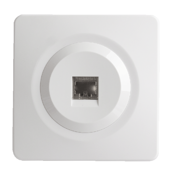 OHMTEC Epure Prise RJ45 Cat6 blanc complet