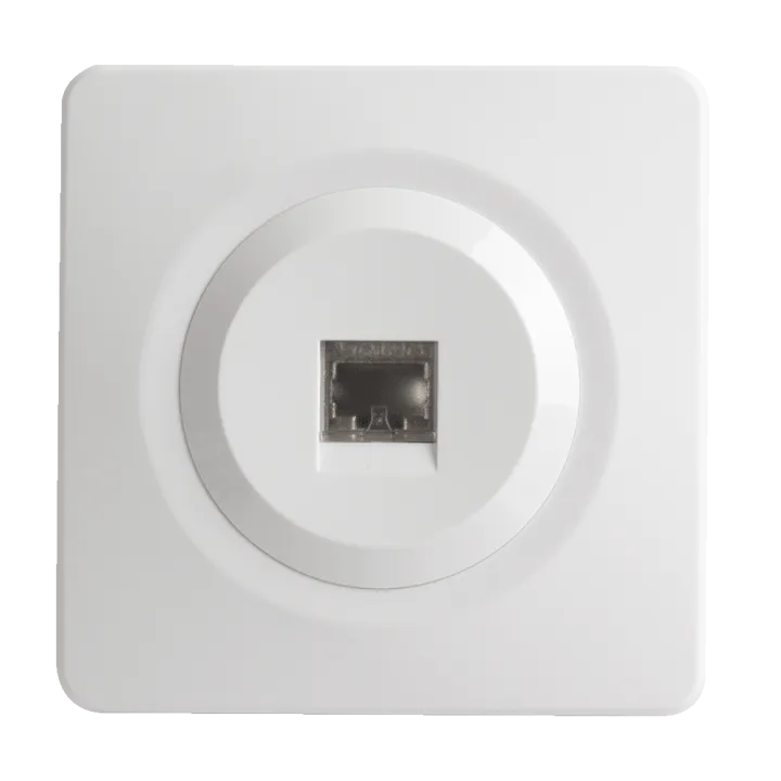 OHMTEC Epure Prise RJ45 Cat6 blanc complet