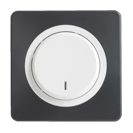 OHMTEC Epure Interrupteur Va et vient A à voyant Blanc 