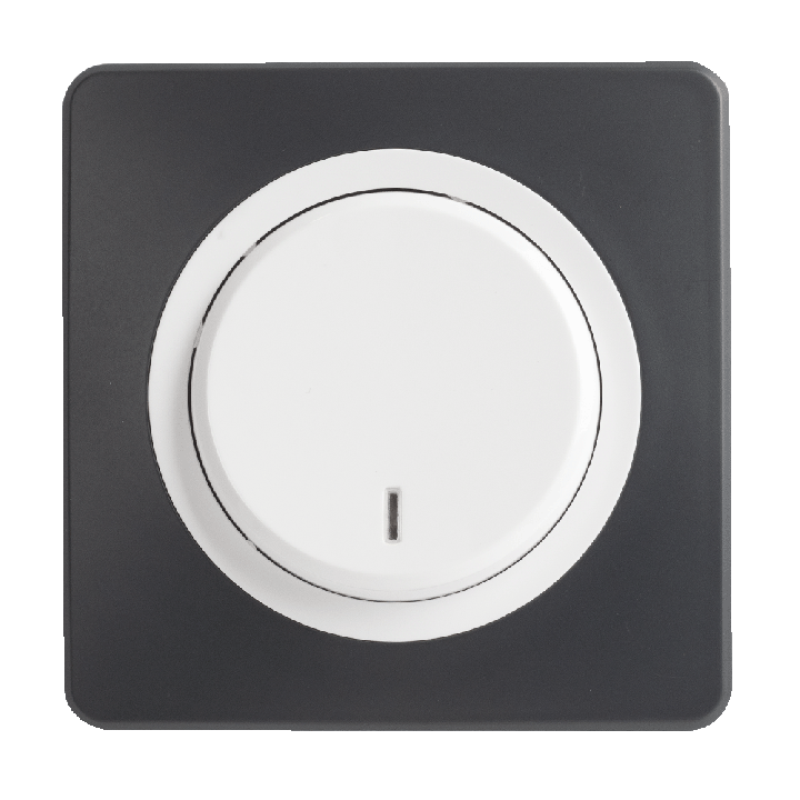OHMTEC Epure Interrupteur Va et vient A à voyant Blanc 