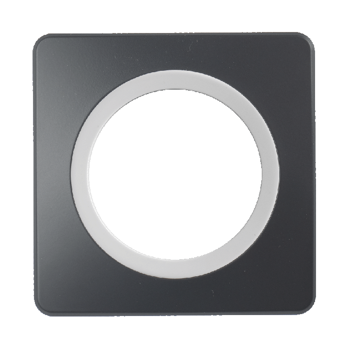 Plaque Simple Gris Anthracite Insert Blanc EPURE