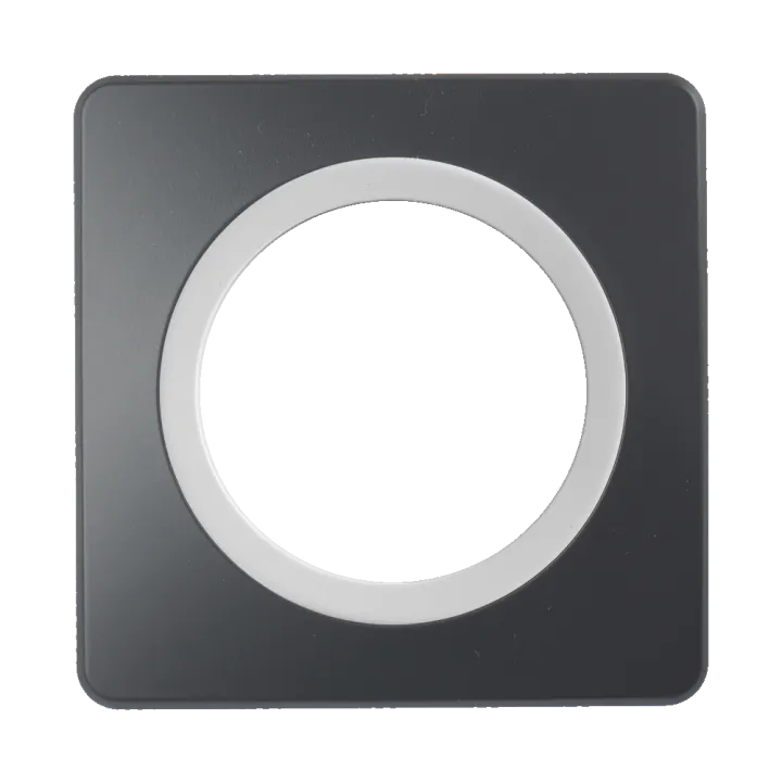 Plaque Simple Gris Anthracite Insert Blanc EPURE