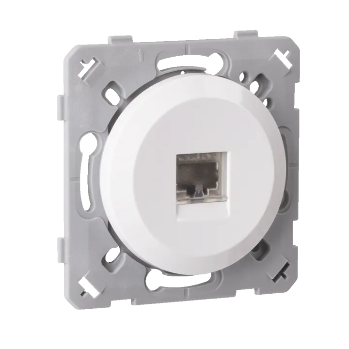 Prise Rj45 Cat6 Blanc EPURE