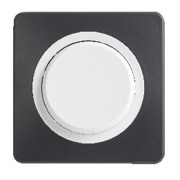 OHMTEC Epure Interrupteur va et vient anthracite/blanc complet