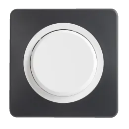 OHMTEC Epure Poussoir anthracite/blanc complet