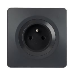 OHMTEC Epure Prise 2P+T complet anthracite
