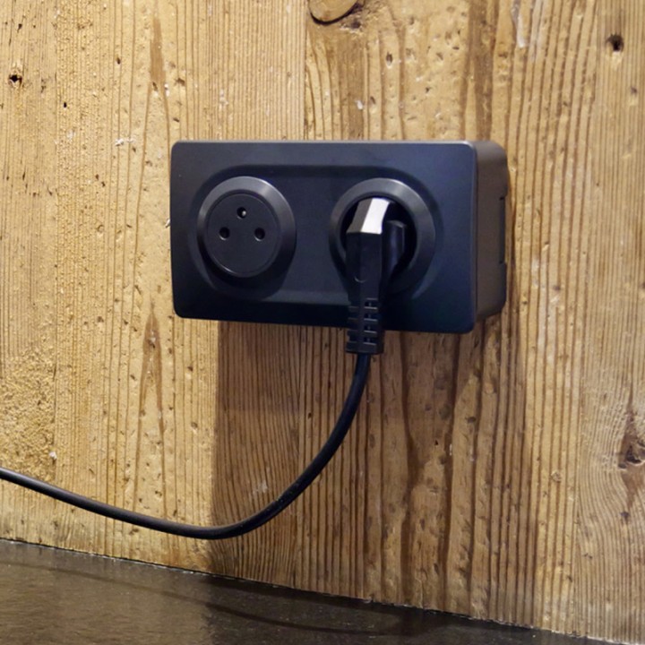 OHMTEC Epure Boitier Saillie 2 Postes Anthracite 