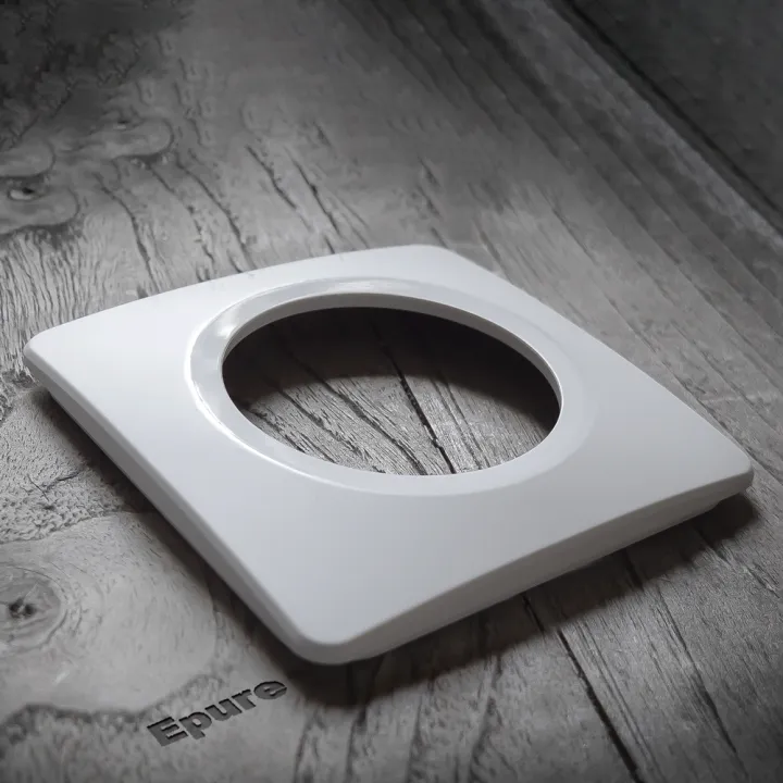 OHMTEC Epure Plaque Simple Blanche 