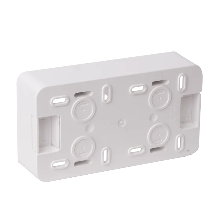 OHMTEC Epure Boitier Saillie 2 Postes Blanc 