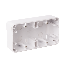 OHMTEC Epure Boitier Saillie 2 Postes Blanc 