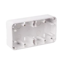 OHMTEC Epure Boitier Saillie 2 Postes Blanc 