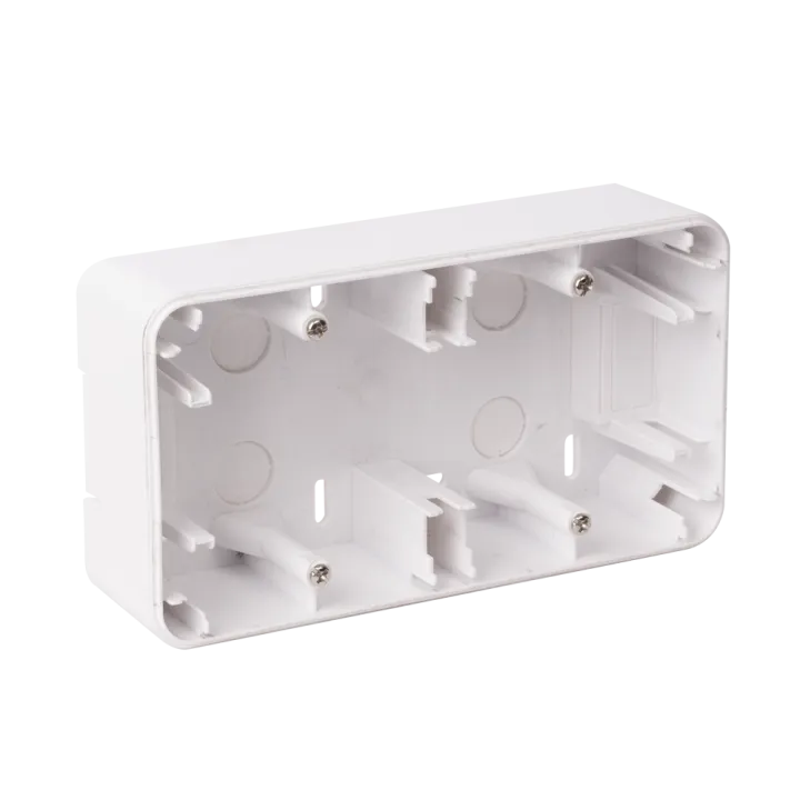 OHMTEC Epure Boitier Saillie 2 Postes Blanc 