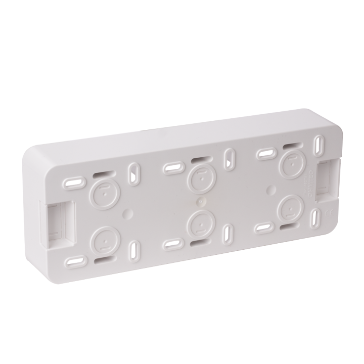 OHMTEC Epure Boitier Saillie 3 Postes Blanc 