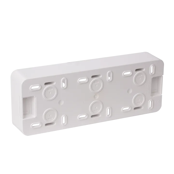OHMTEC Epure Boitier Saillie 3 Postes Blanc 