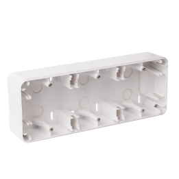 OHMTEC Epure Boitier Saillie 3 Postes Blanc 