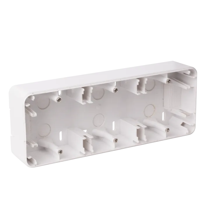 OHMTEC Epure Boitier Saillie 3 Postes Blanc 