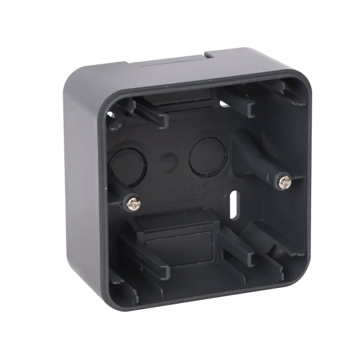 OHMTEC Epure Boitier Saillie 1 Poste Anthracite 