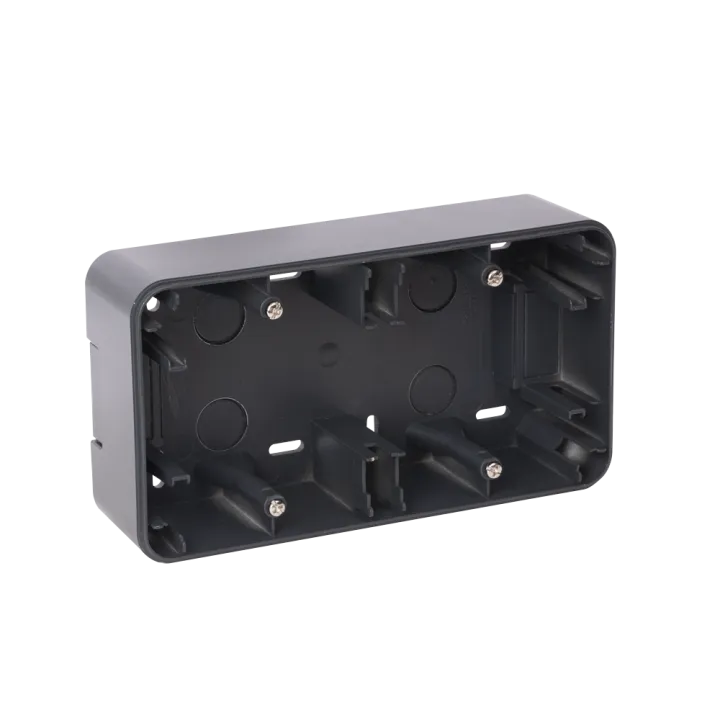 OHMTEC Epure Boitier Saillie 2 Postes Anthracite 