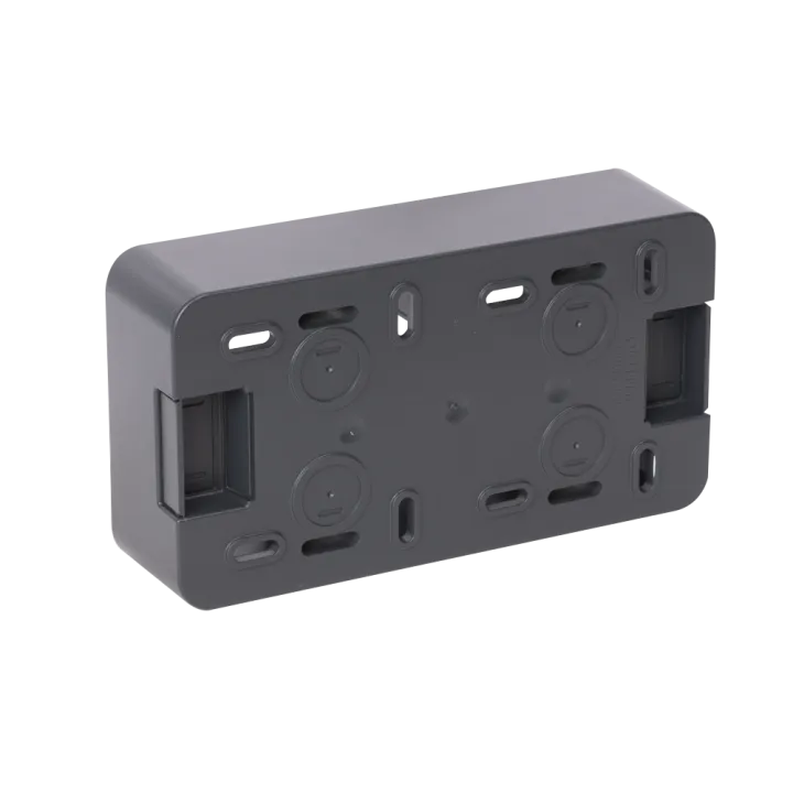 OHMTEC Epure Boitier Saillie 2 Postes Anthracite 