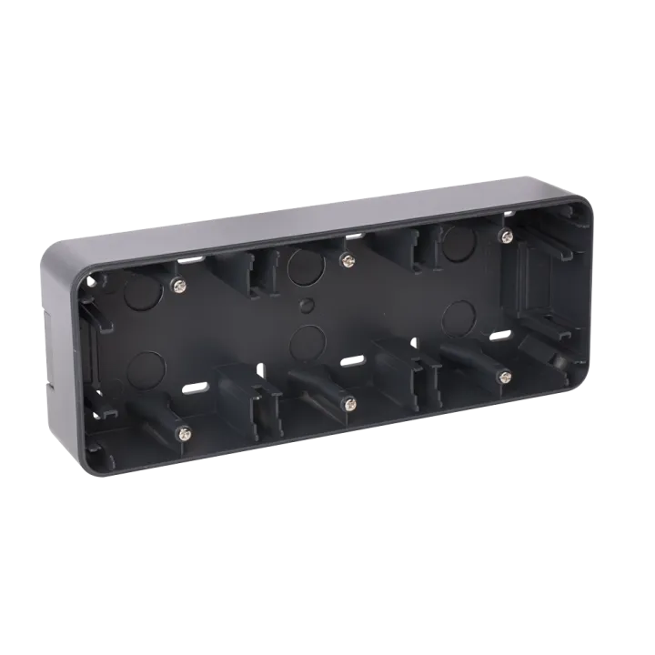 OHMTEC Epure Boitier Saillie 3 Postes Anthracite