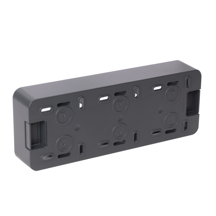 OHMTEC Epure Boitier Saillie 3 Postes Anthracite