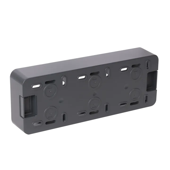 OHMTEC Epure Boitier Saillie 3 Postes Anthracite