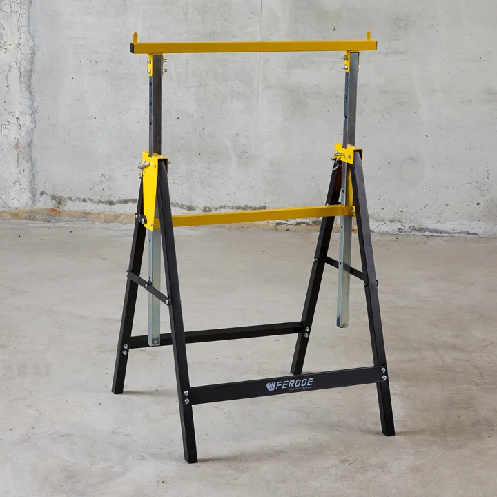 Tréteau télescopique 200Kg pliable avec hauteur réglable de 80 à 130cm FEROCE