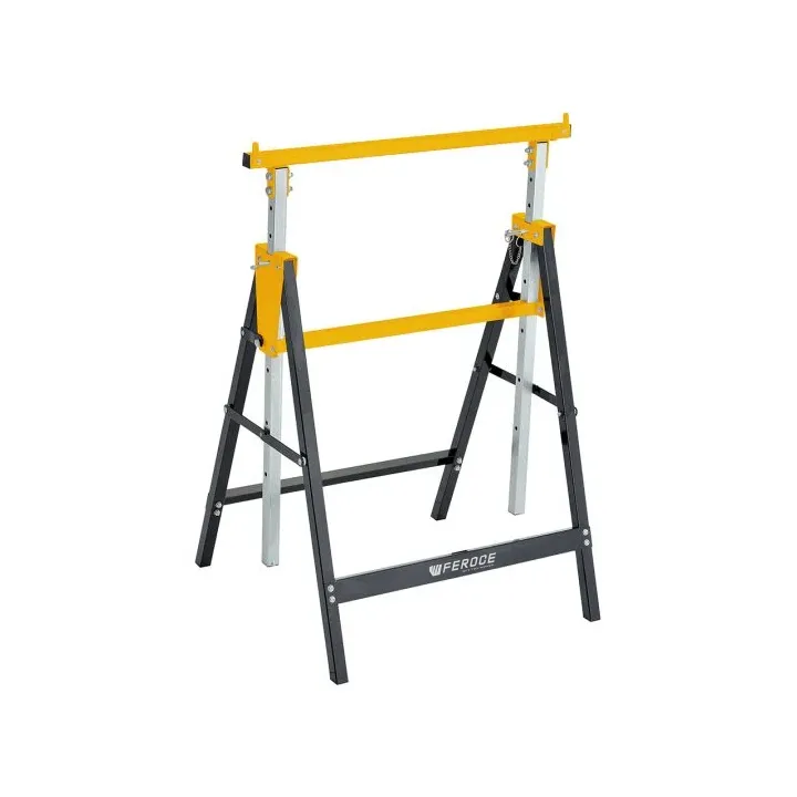 Tréteau télescopique pliable 200Kg avec hauteur réglable de 80 à 130cm FEROCE