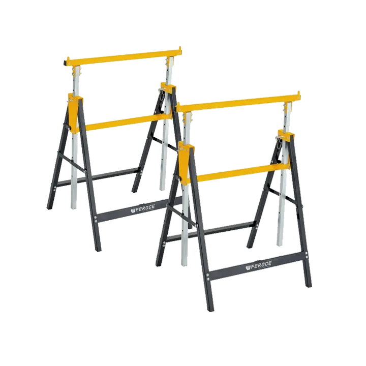 Lot de 2 Tréteaux télescopiques pliables 200Kgréglable Feroce