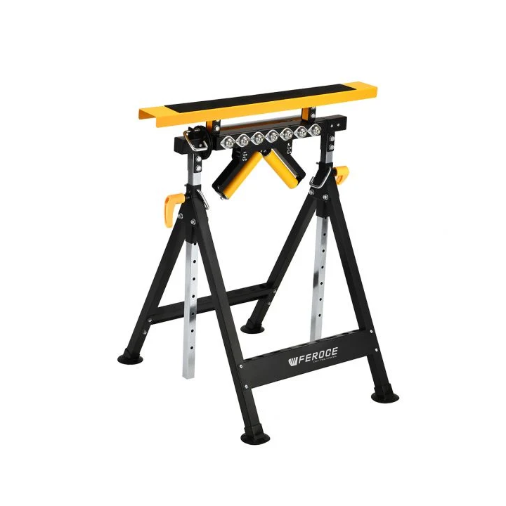 Tréteau télescopique multifonction 4 en 1 200Kg max avec hauteur réglable de 83 à 128cm FEROCE