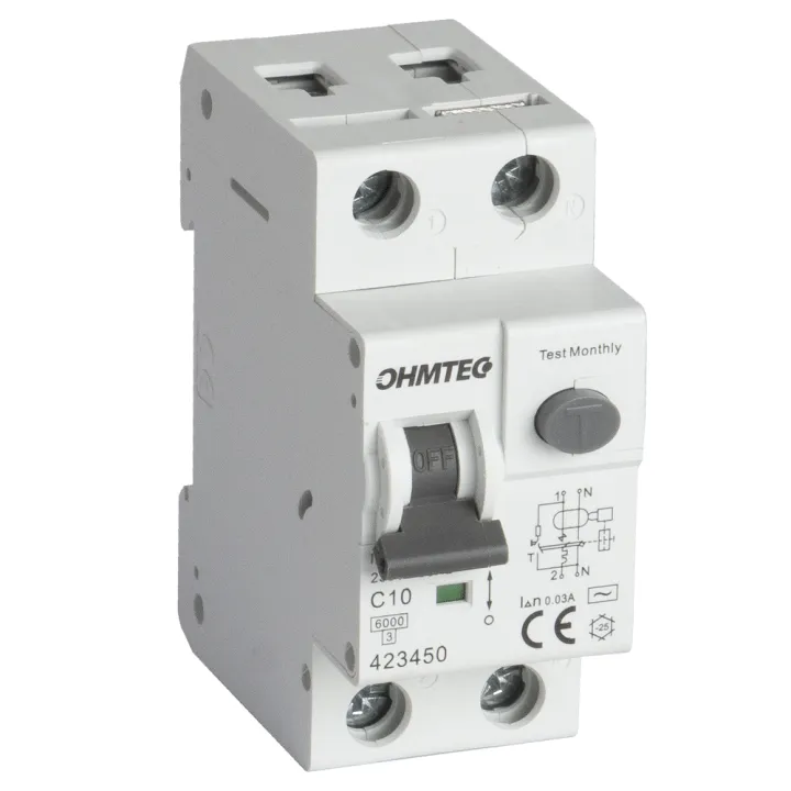 Disjoncteur différentiel à vis 1P+N 10A 30mA 6kA Courbe C