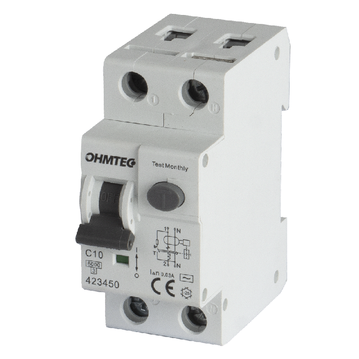 Disjoncteur différentiel à vis 1P+N 10A 30mA 6kA Courbe C