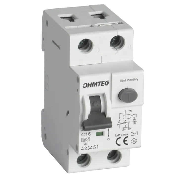 Disjoncteur différentiel à vis 1P+N 16A 30mA 6kA Courbe C