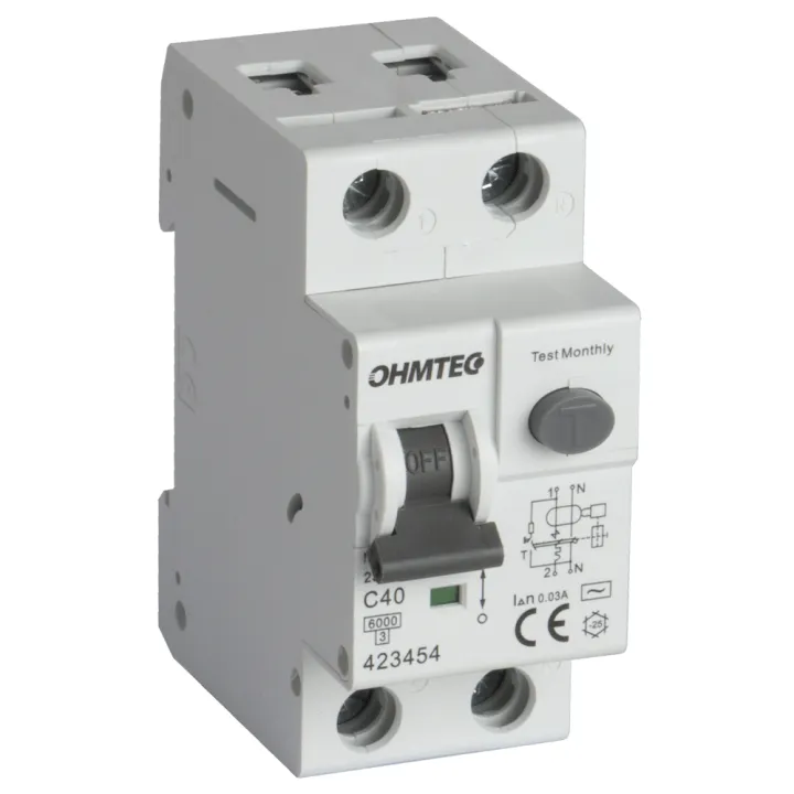 Disjoncteur différentiel à vis 1P+N 40A 30mA 6kA Courbe C