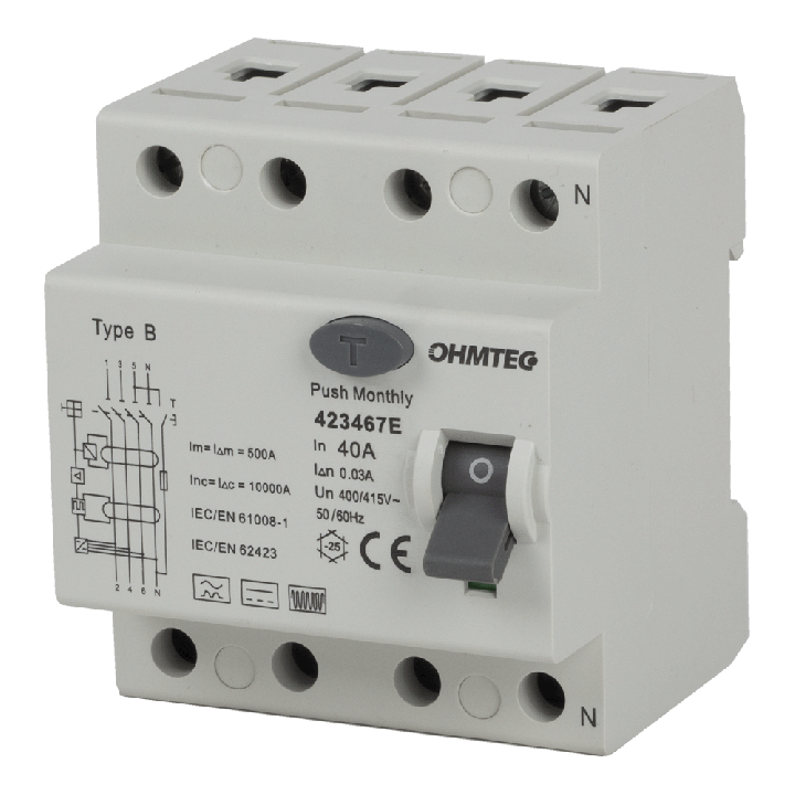 Interrupteur différentiel TETRA 40A Type B 400V 30mA 3P+N CE NALTO