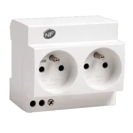 Double prise modulaire 2P+T 16A